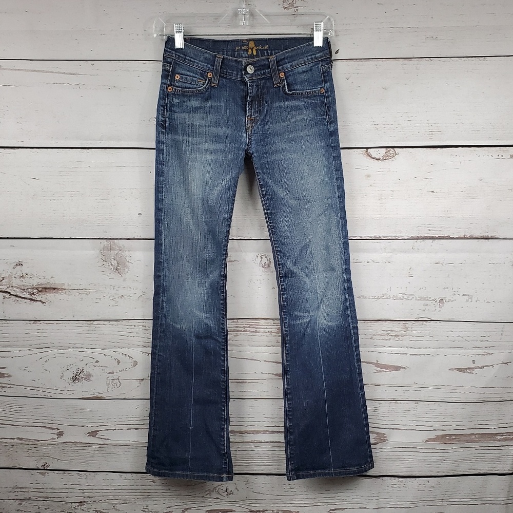 7 For All Mankind Blue Boot Cut Jeans
